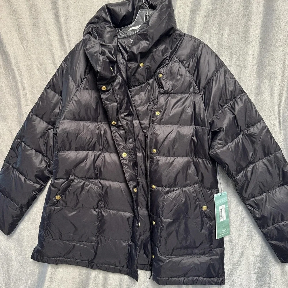 Carve Designs Minxy Jacket Womens Large Black Down Puffer Coat Quilted Winter - Picture 8 of 15